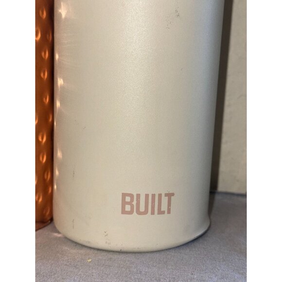 Set Of 3 Water Bottles: Pink Insulated With Flip Lid Copper Hammered White Built - Picture 7 of 12